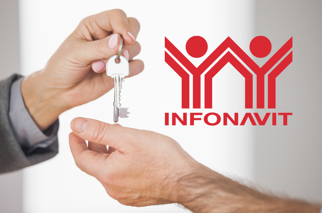 Persona entregando llaves de casa con el logotipo de Infonavit, relacionado al Crédito Infonavit 2025